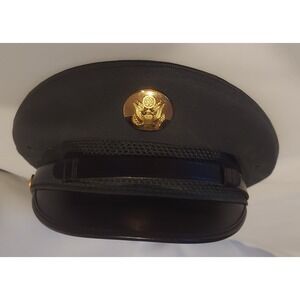 US Army AG-44 (Army Green) 100% Wool Vietnam Era Peaked Dress Cap Size 7 1/8